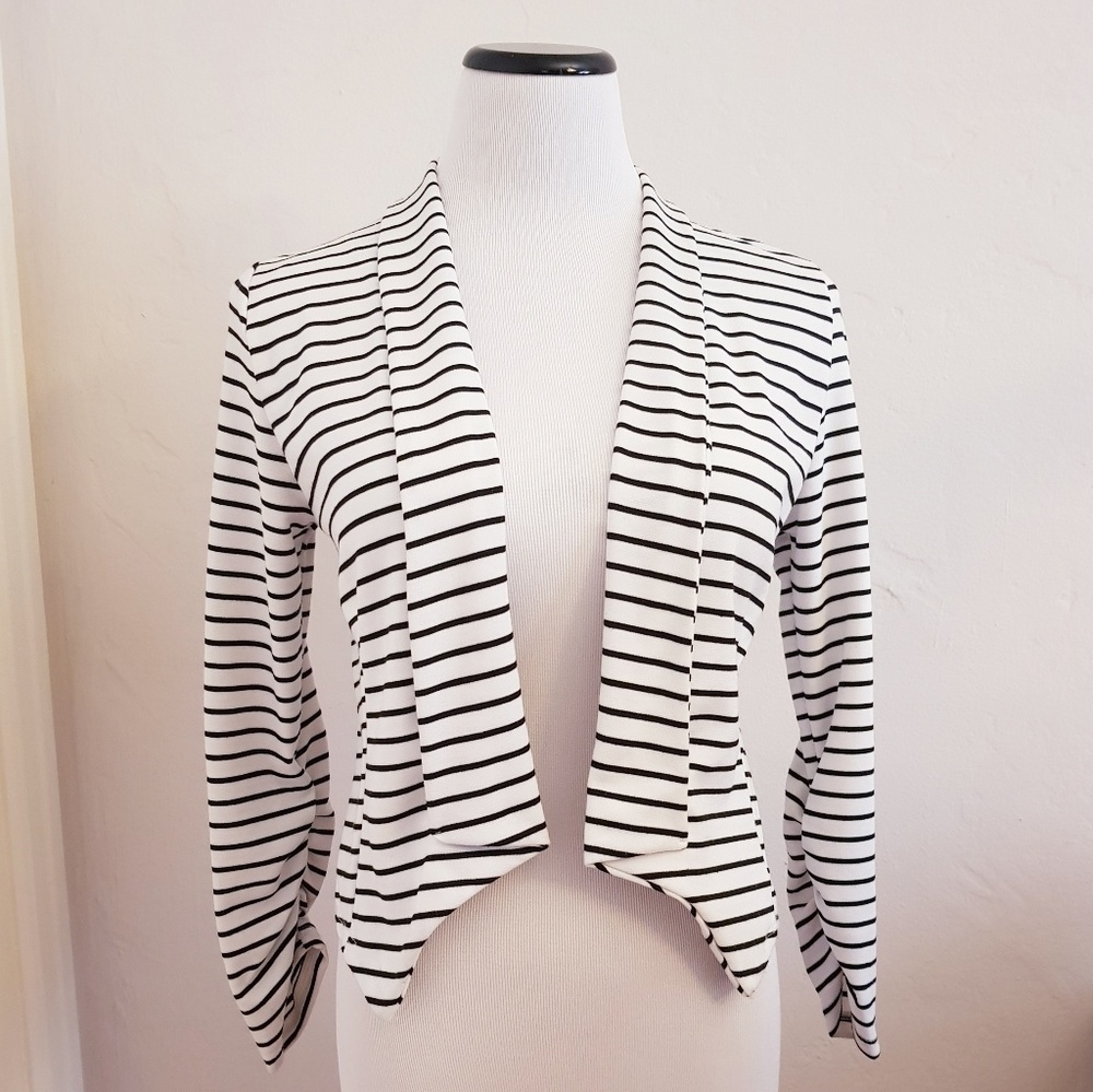 Black and White Stripped Bolero